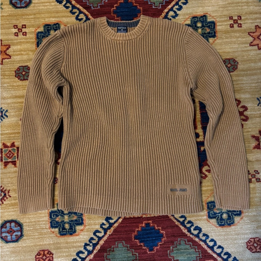 Nautica ribbed crewneck sweater